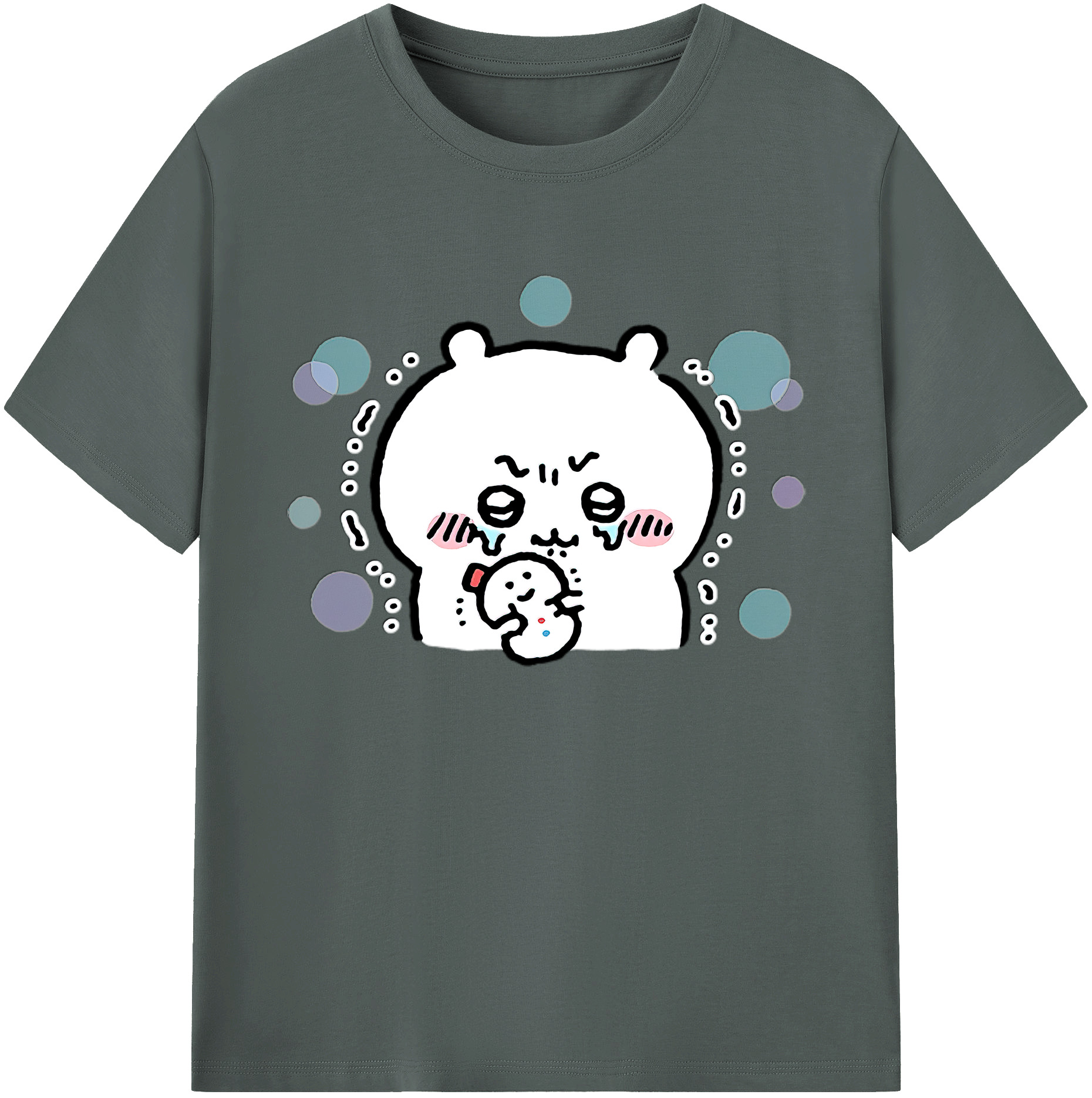 （画像用） ちいかわ ちいかわ Chii-kawa chiikawa 綿100％ メンズ半袖Tシャツ｜肌触りやわらか＆通気性